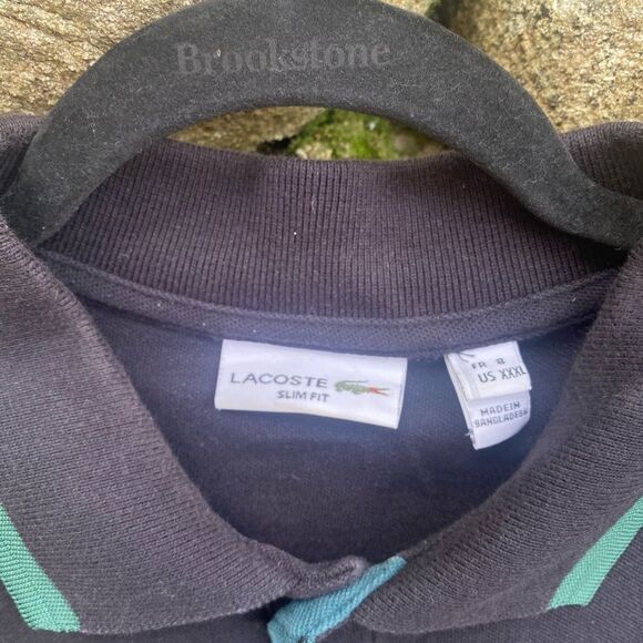 Lacoste Polo Shirt Short Sleeve Green Soft Croc Logo Men’s Size 6 XXL - Picture 2 of 7